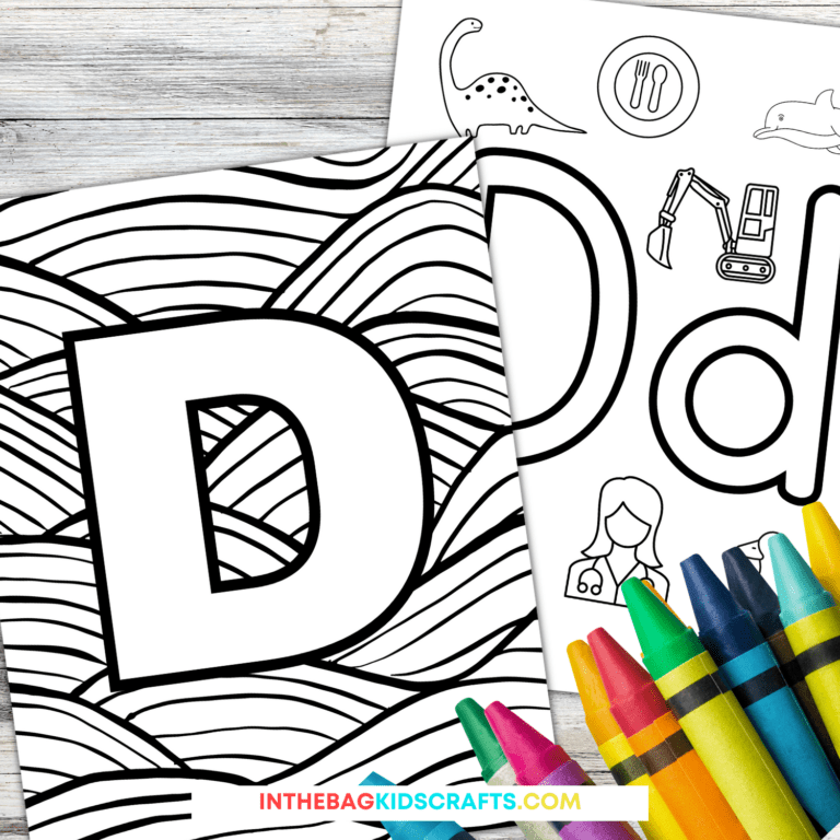 Letter D Coloring Pages
