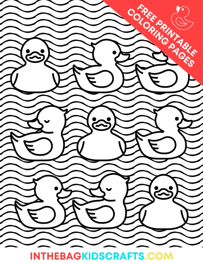 Ducklings Coloring Page 