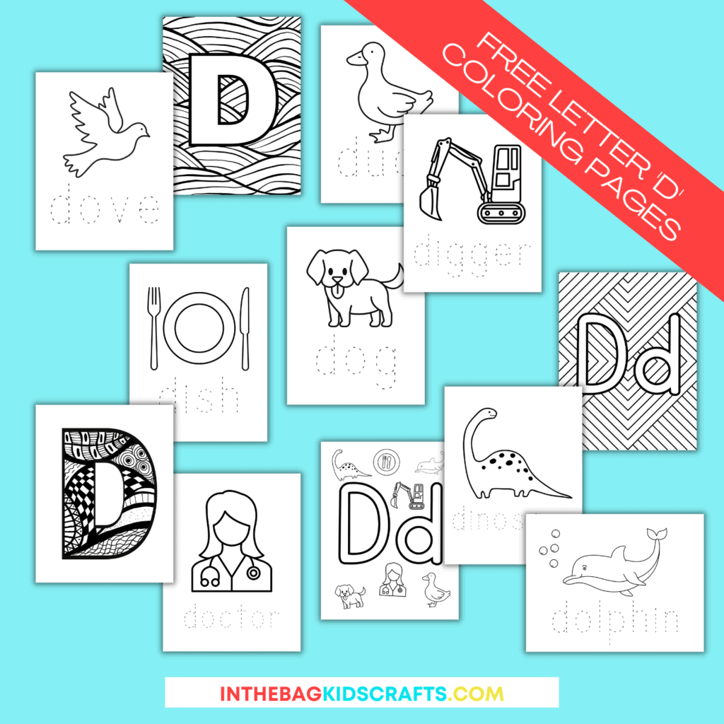 Letter D Coloring Pages 