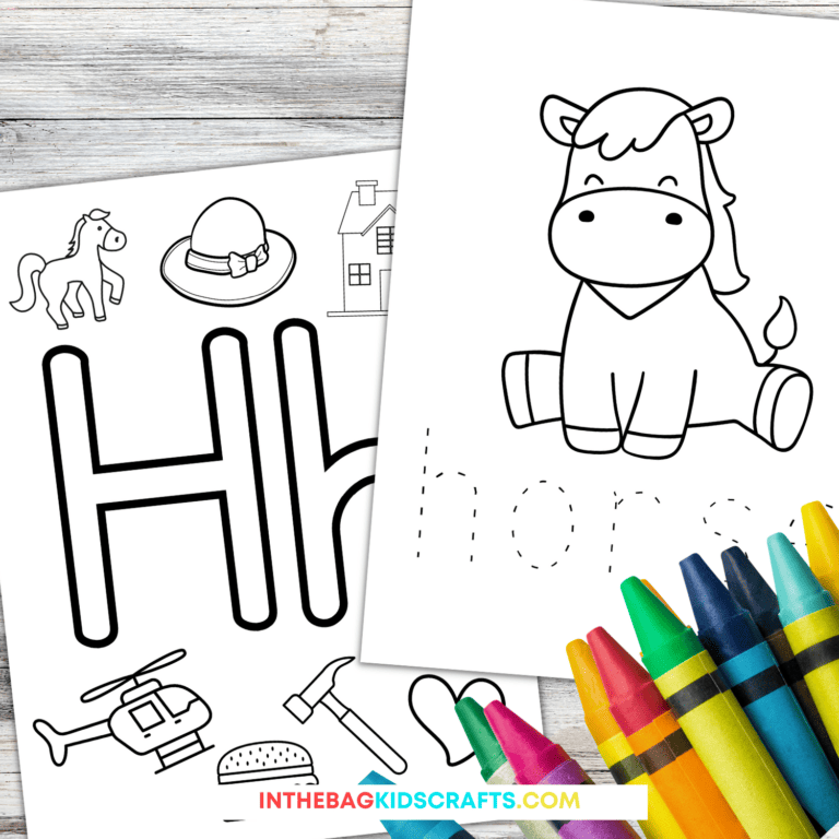 Letter H Coloring Pages for Kids