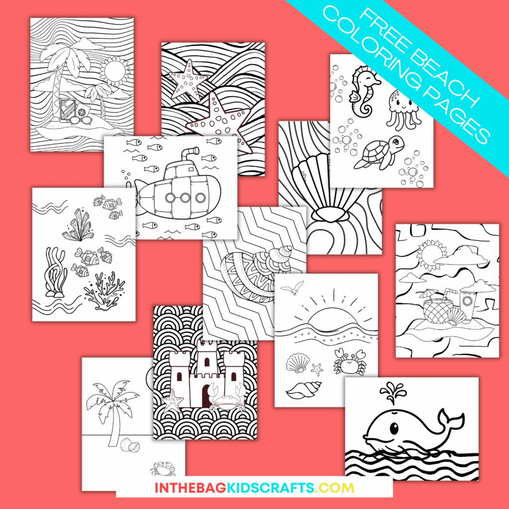 beach coloring pages