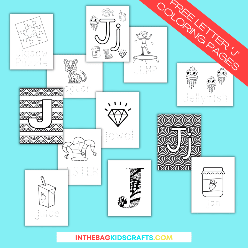letter J coloring pages for kids 