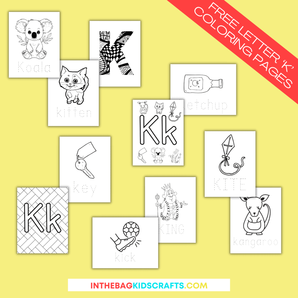 letter k coloring pages for kids 