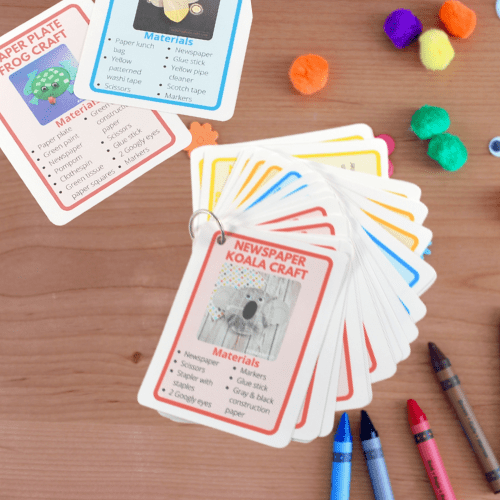 Set of Craft Flashcards on the desktop