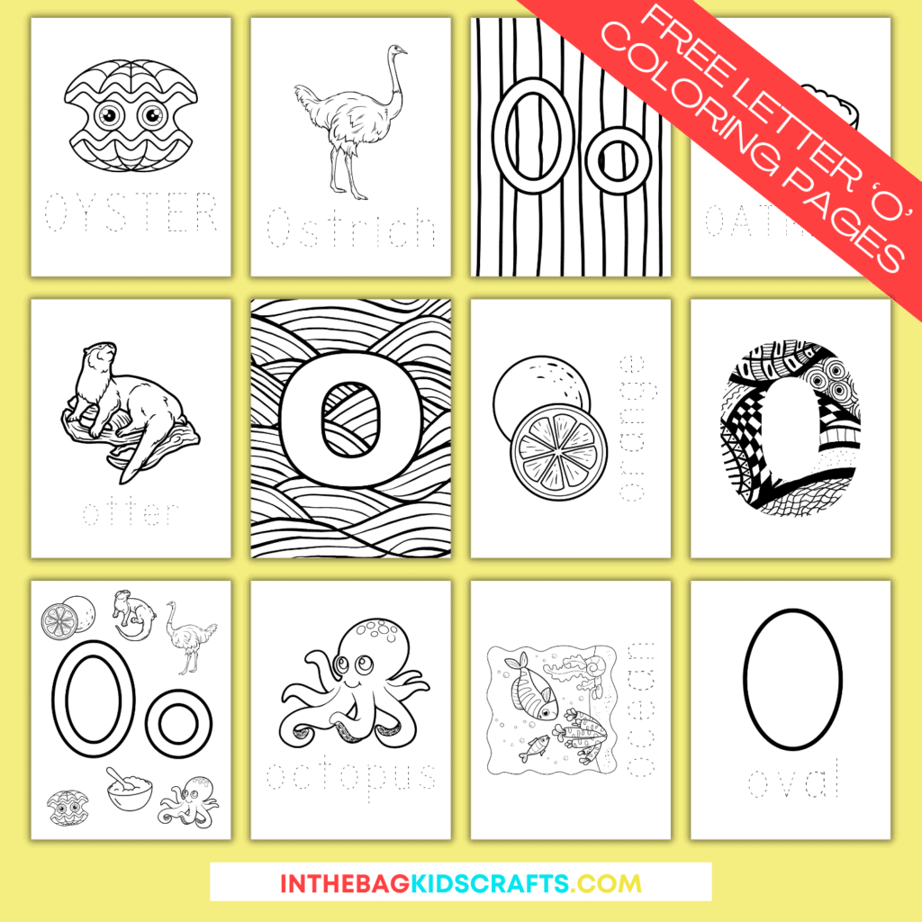 Letter O Coloring Pages for Kids FREE Printables