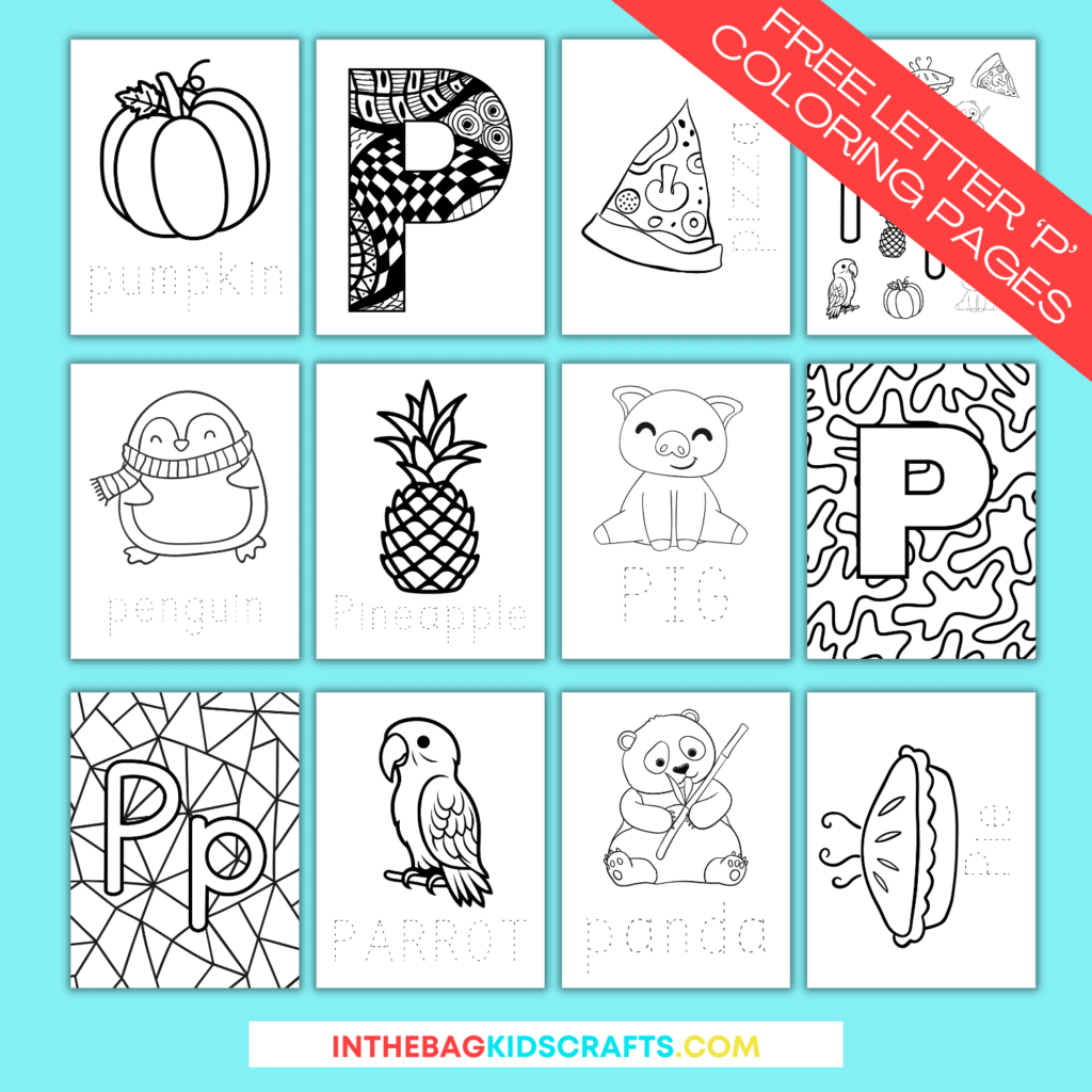 Letter P Coloring Pages 