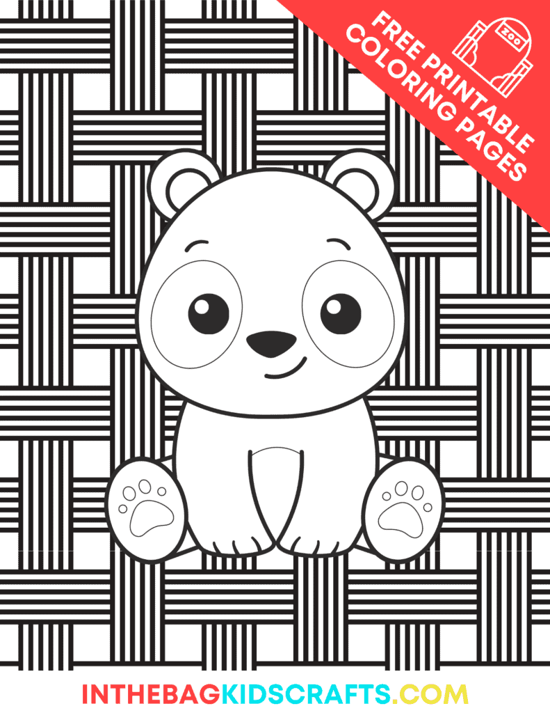FREE Zoo Coloring Pages for Kids Panda Coloring Page 
