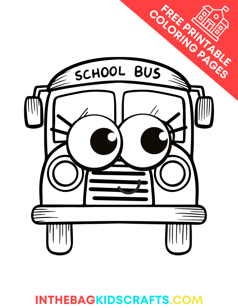 school bus coloring page