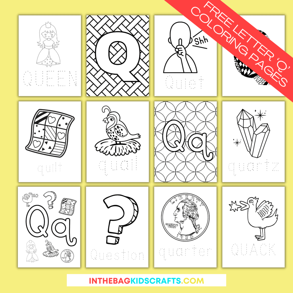Letter Q Coloring Pages for Kids