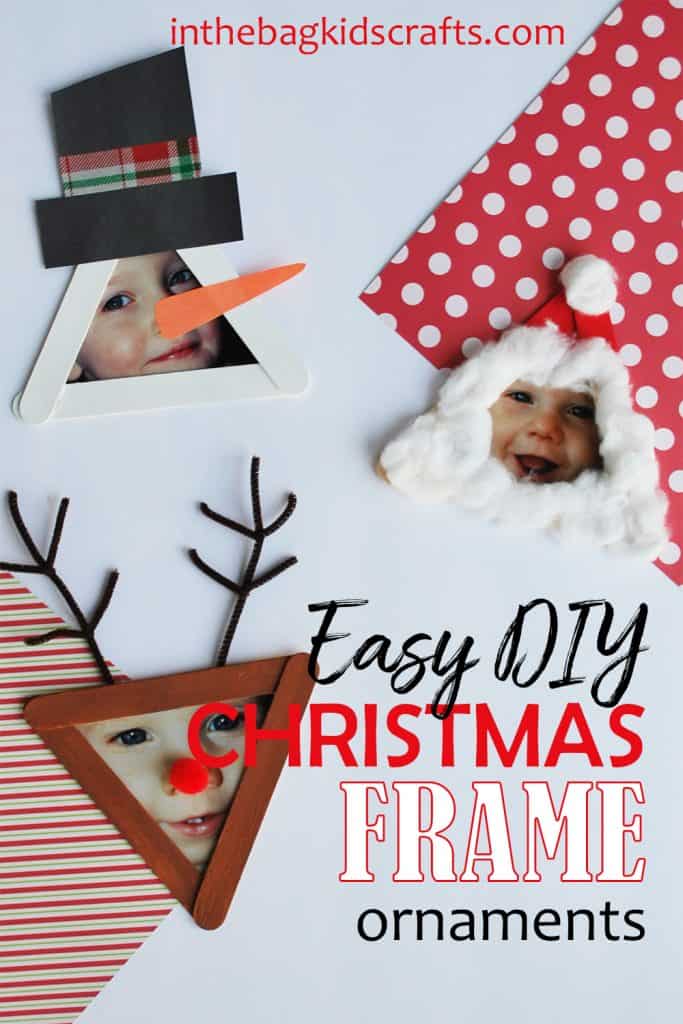 DIY Christmas picture frames 