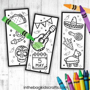 Cinco de Mayo Craft bookmarks to color