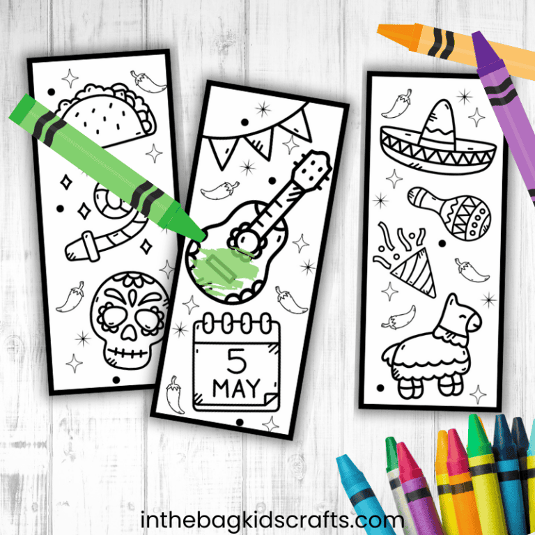 Cinco de Mayo Craft bookmarks to color
