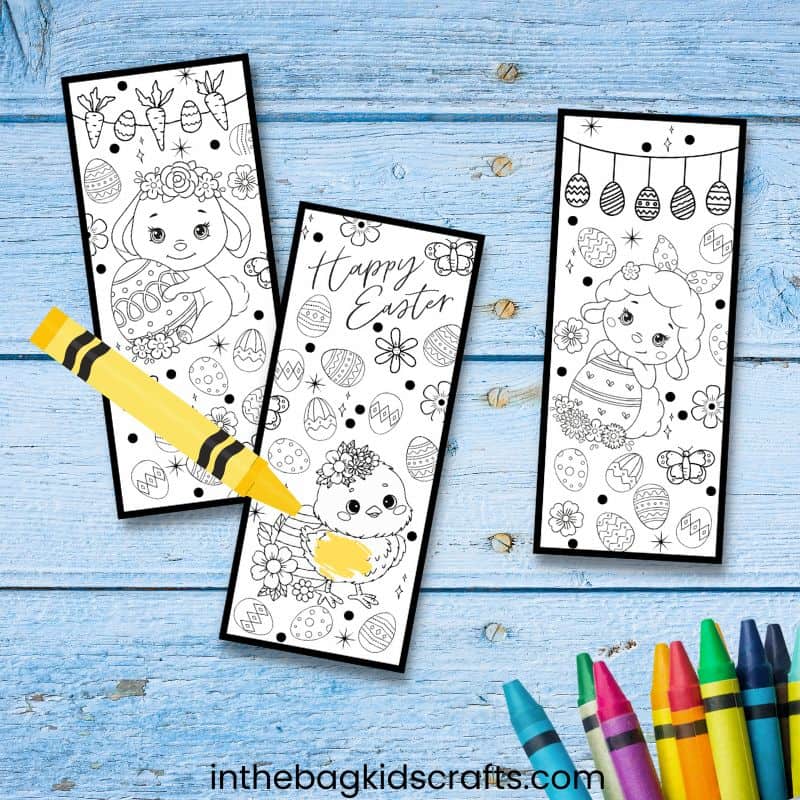 Printable Easter bookmarks 