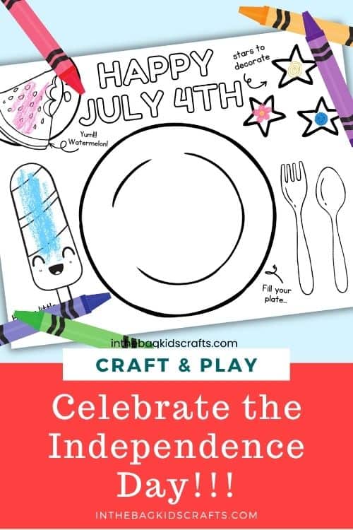 Two printable coloring placemats featuring fun illustrations, mazes, and a scavenger hunt as a festive Fourth of July activity for kids.