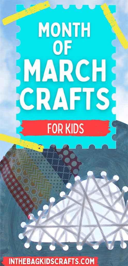 March Crafts for Kids Rainbow and Cloud Craft 