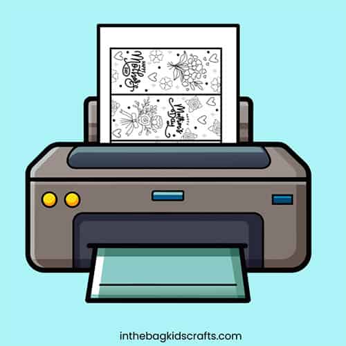 Print the Mother's Day bookmarks 