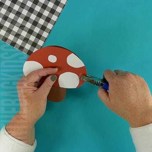 paper mushroom craft for kids step 6