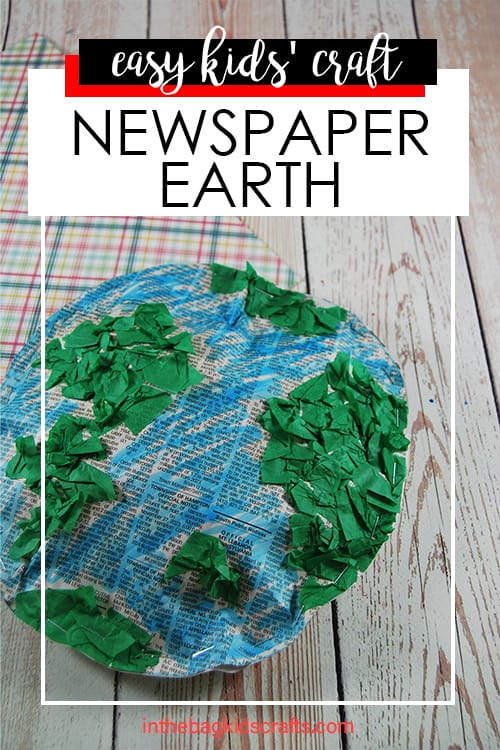 Newspaper Earth Craft made from recycled newspaper 