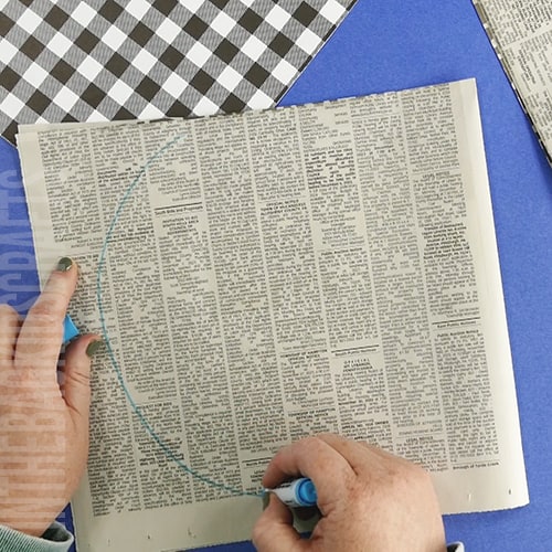 Newspaper Earth Day Craft step 1
