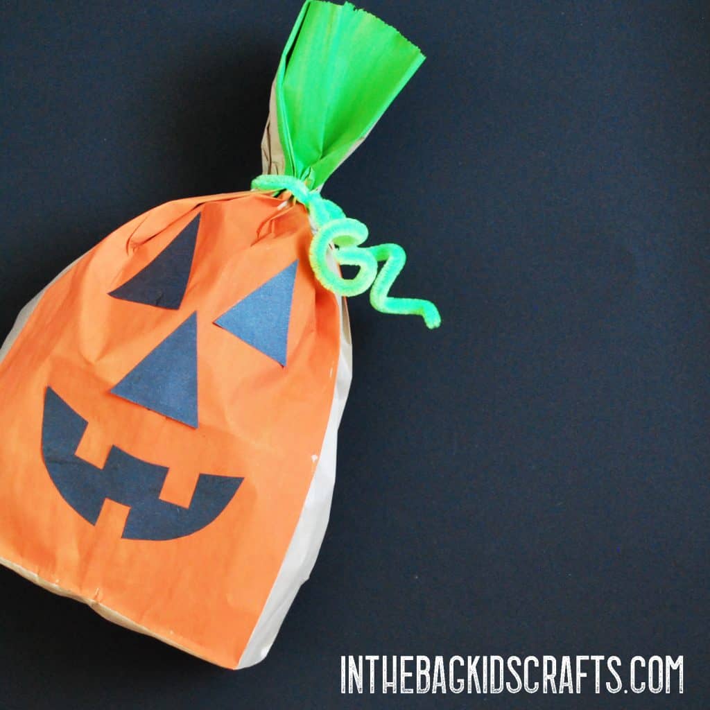 stuffed paper bag pumpkin craft