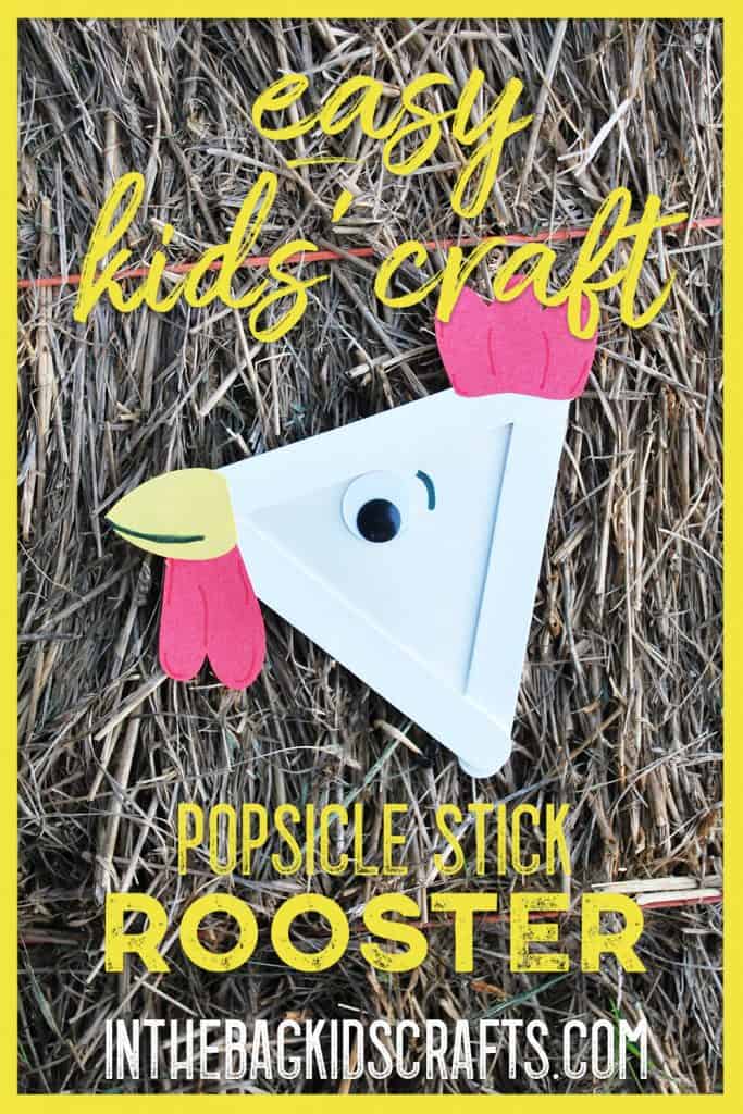 popsicle stick rooster 