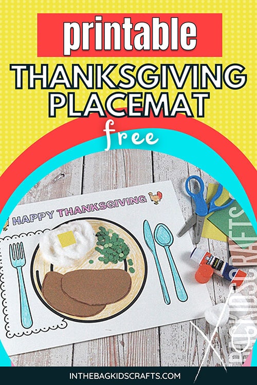 Thanksgiving Activity for Kids Placemat