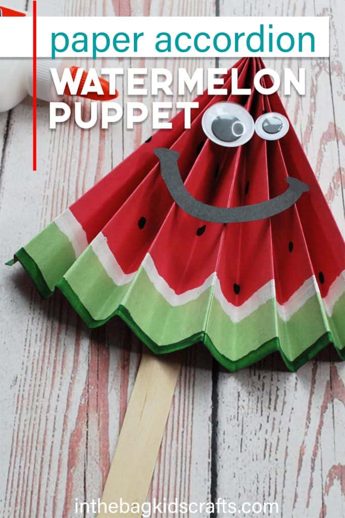 EASY WATERMELON PAPER CRAFTS PUPPET