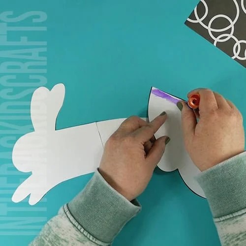 Paper Bunny craft step 2