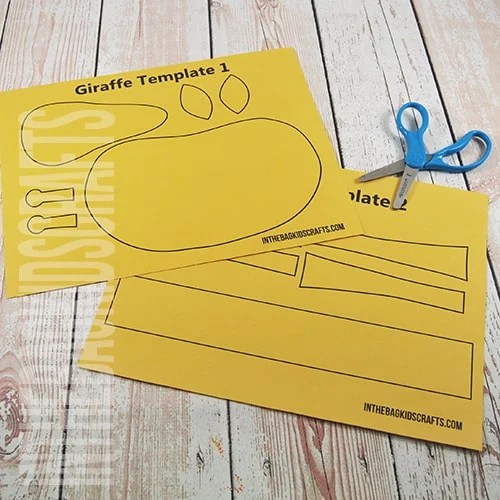 Cute giraffe craft step 1 giraffe template