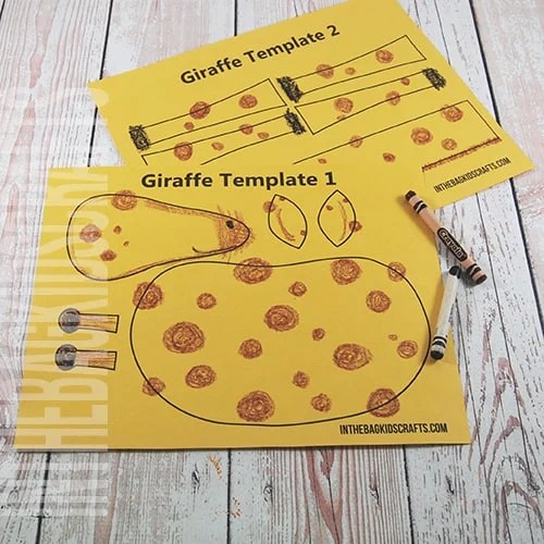 Giraffe craft for kids step 2