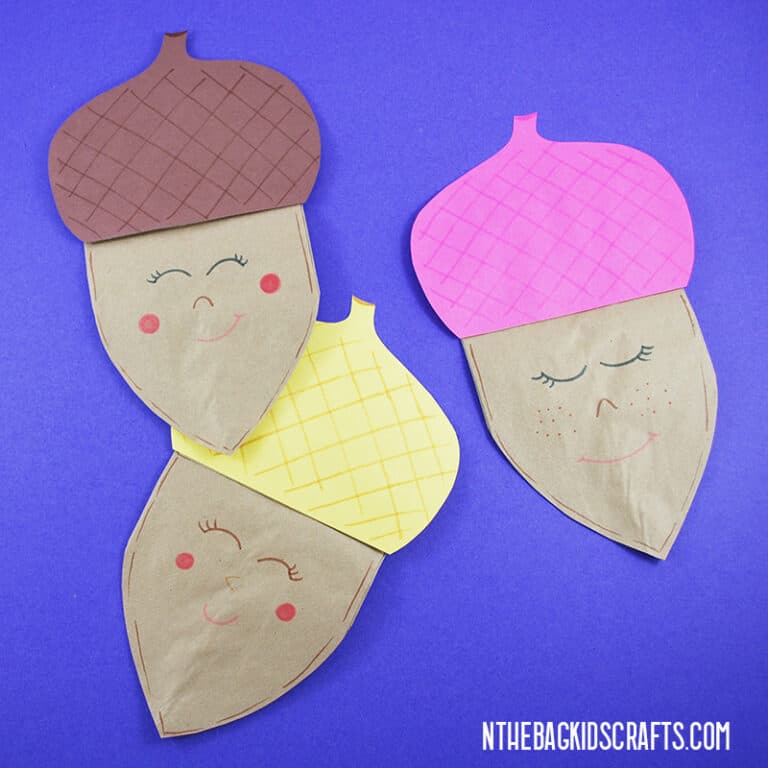 FALL CRAFT PAPER BAG ACORN CRAFT PUPPETS