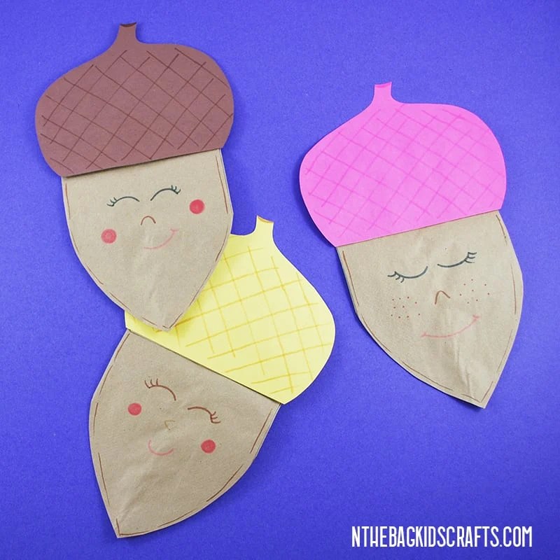 FALL CRAFT PAPER BAG ACORN CRAFT PUPPETS