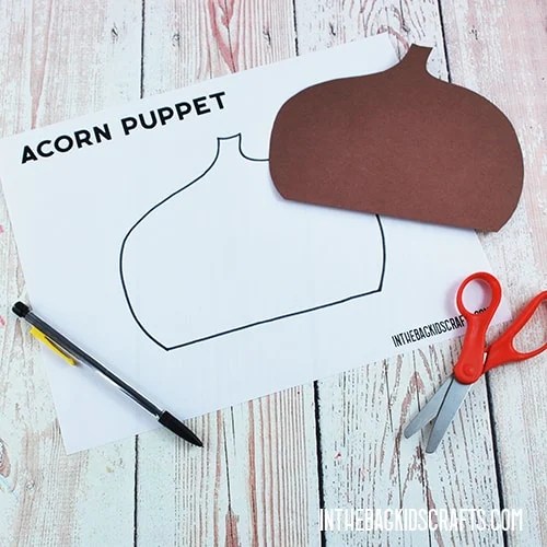 PAPER BAG ACORN CRAFT STEP 2