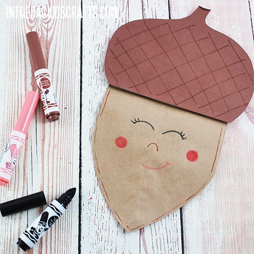 PAPER BAG ACORN - Paper Bag Puppets