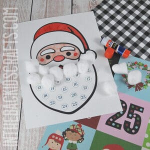 Printable Advent Calendar Santa Claus Theme