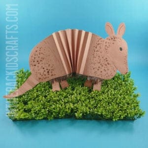 Armadillo Craft for Kids animal paper craft