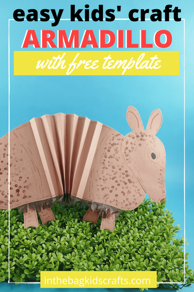 Armadillo Craft for Kids using Construction paper 