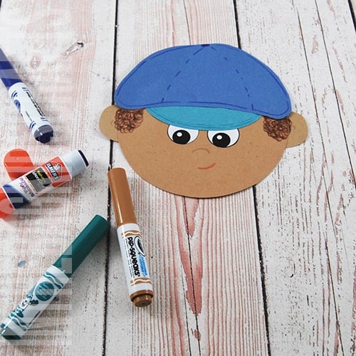 Baseball Craft Puppet Step 2