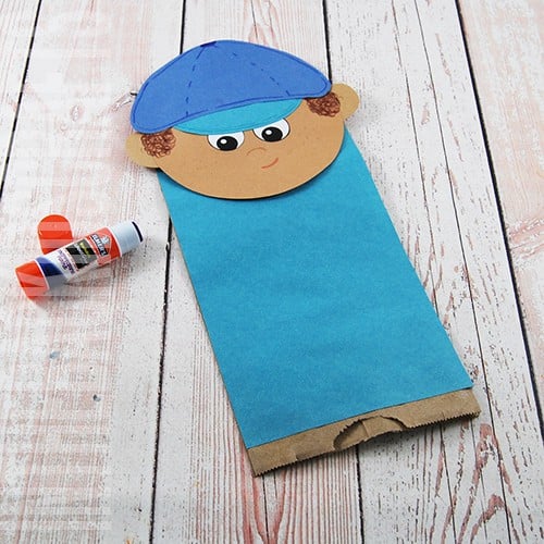 Baseball Craft puppet step 3