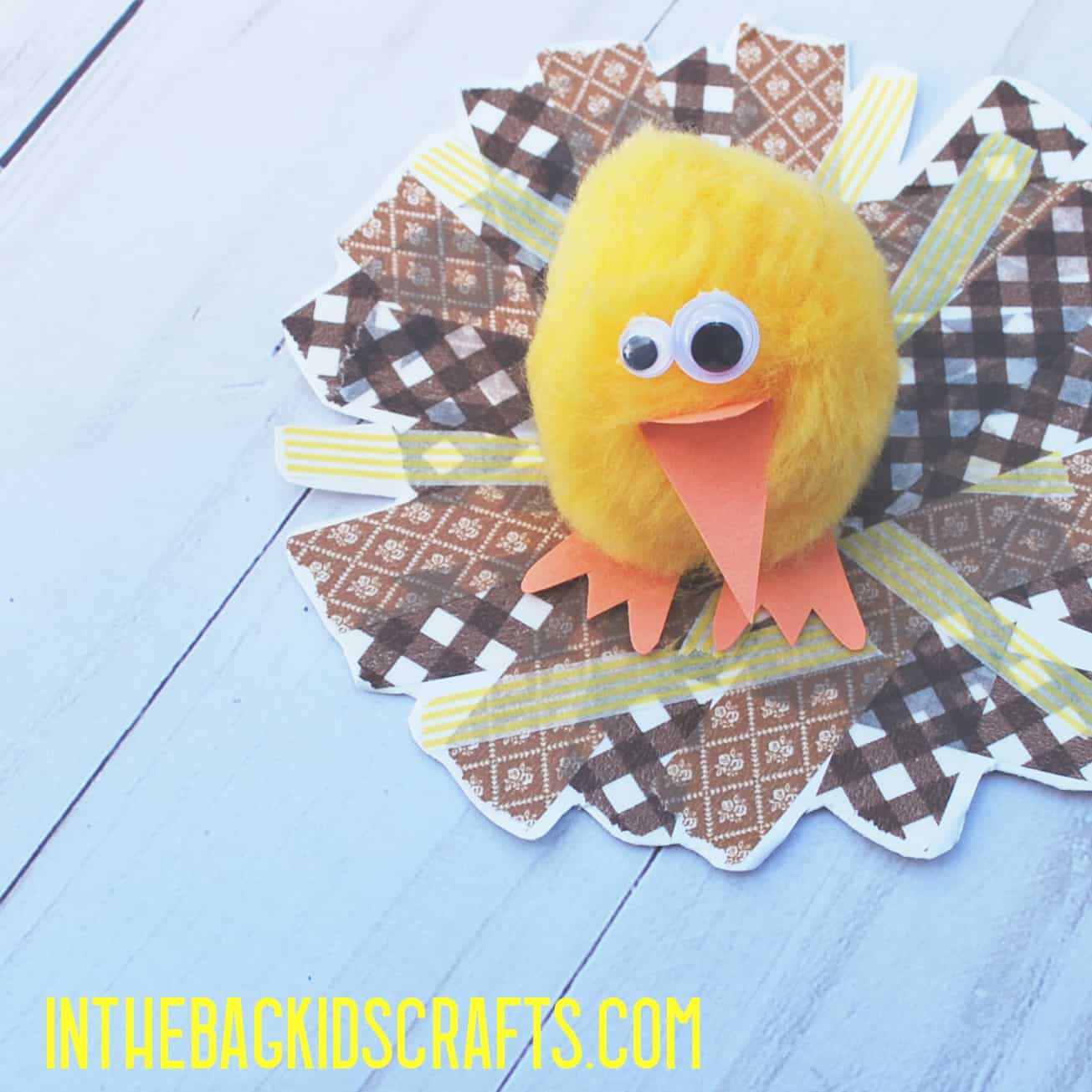 letter y crafts for toddler yellow chick in a nest