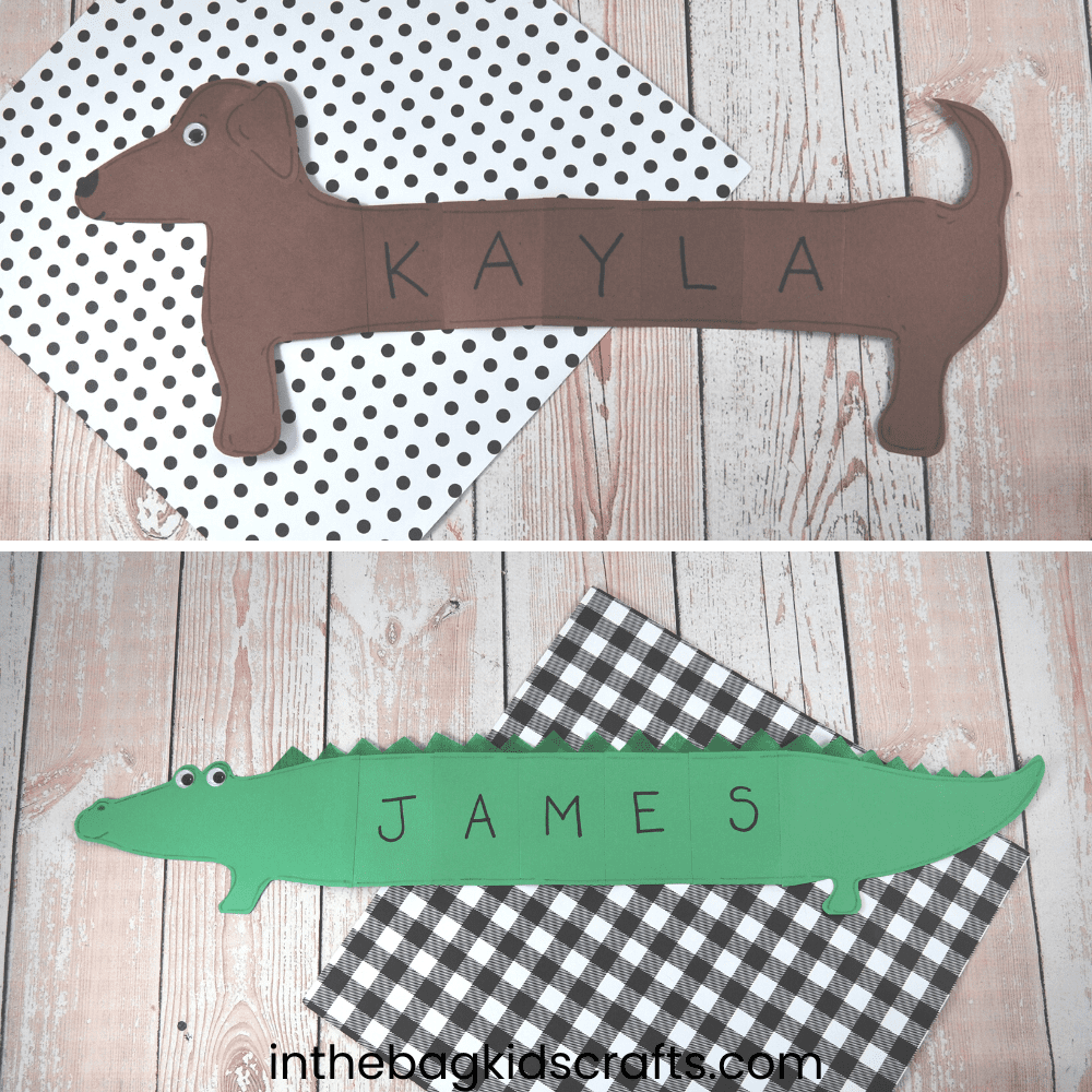 bonus name crafts weiner dog and alligator 