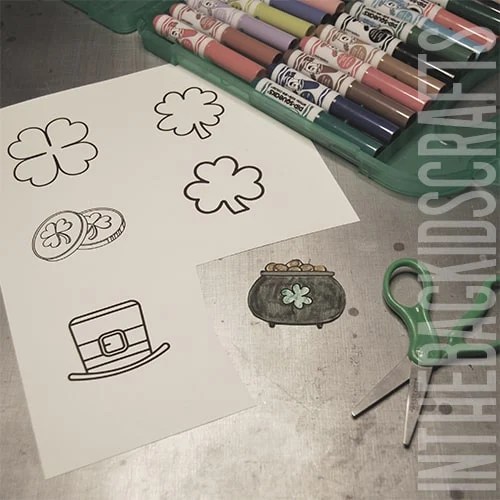 St. Patrick's Day Craft Bookmarks step 2