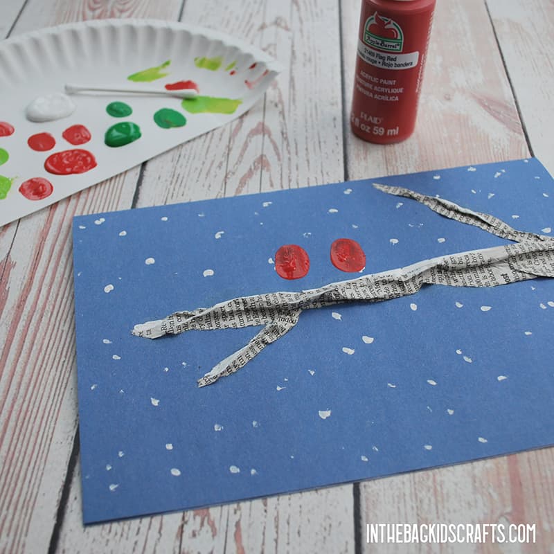 FINGERPRINT CHRISTMAS CARDS STEP 4 RED BIRDS
