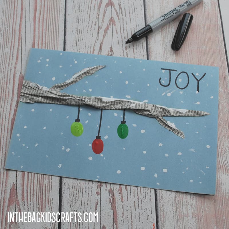 FINGERPRINT CHRISTMAS CARDS STEP 4