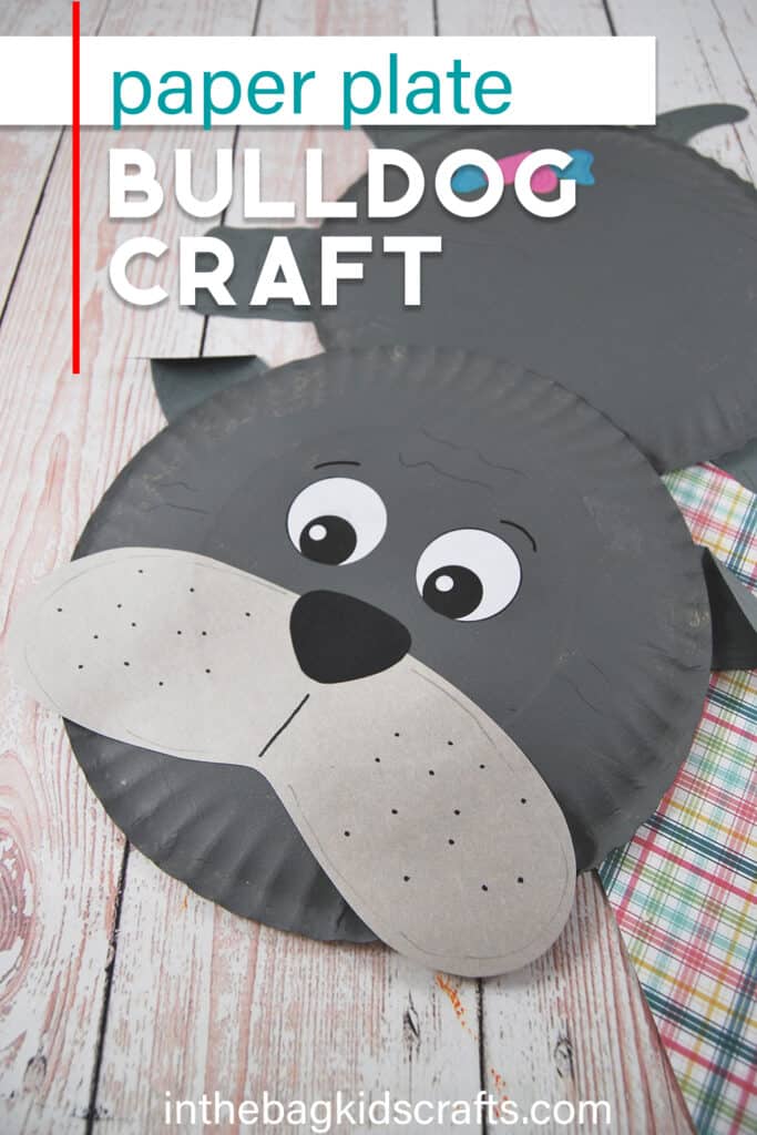 paper plate dog craft bulldog 