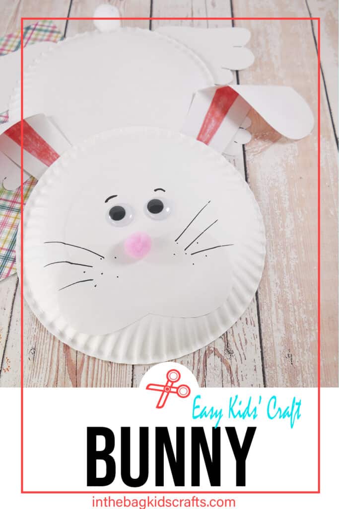 Easy Bunny Craft for Kids made with paper plates 