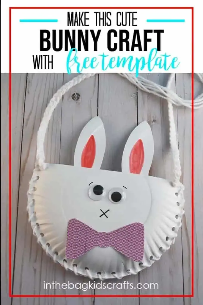 PAPER PLATE BUNNY CRAFT EASTER PURSE 