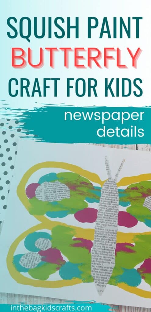 NEWSPAPER CRAFT FOR KIDS BUTTERFLY 