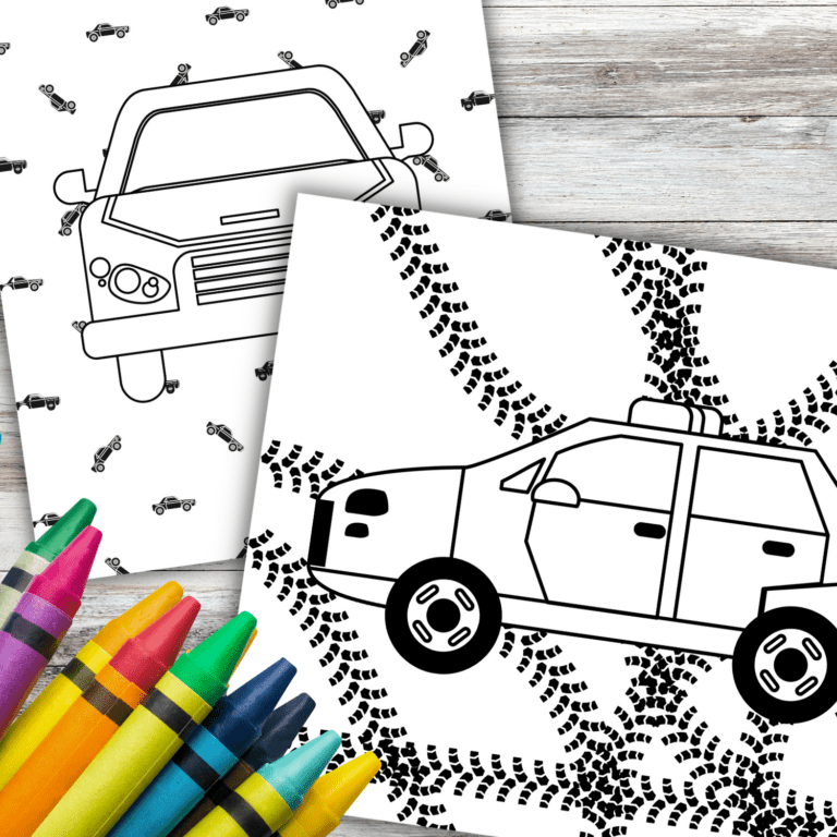 CAR COLORING PAGES