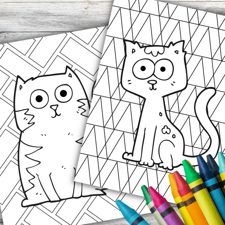 CAT COLORING PAGES FOR KIDS